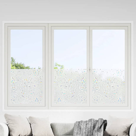 Vidaxx vinduesfilm 2 stk mat blomstermønster PVC