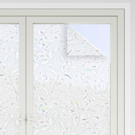 Vidaxx vinduesfilm 2 stk mat blomstermønster PVC
