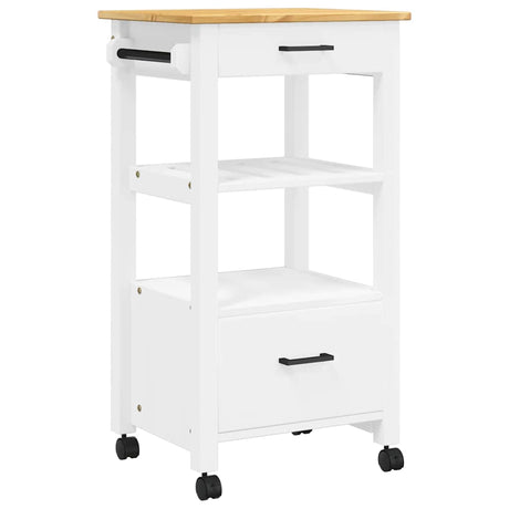 Vidaxl keukentrolley monza 48x40x88,5 cm massief grenenhout