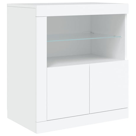 Vidaxl dressoir met led-verlichting 60,5x37x67 cm wit