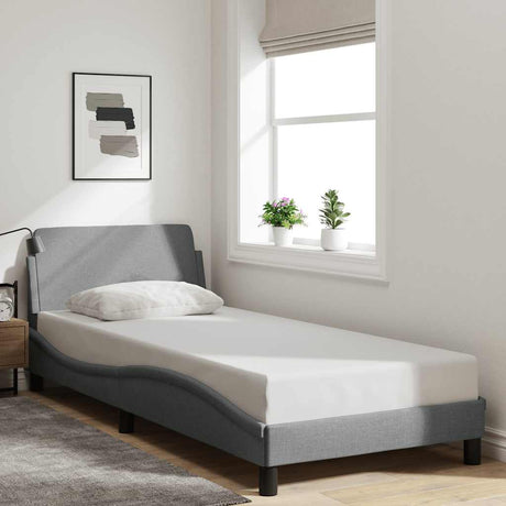 Vidaxl bedframe dover 80x200 cm stof lichtgrijs