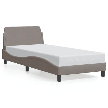 Vidaxl bedframe met hoofdeinde dover 80x200 cm stof taupe