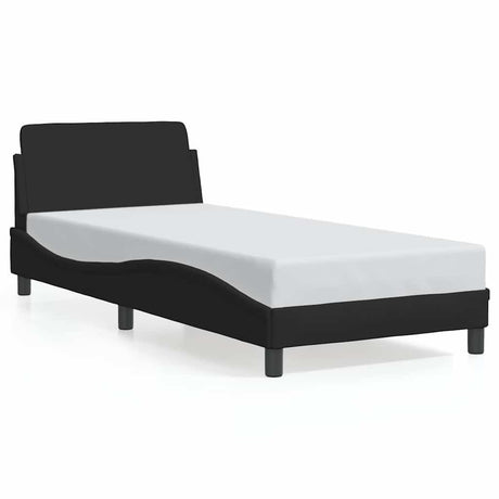 Vidaxl bedframe met hoofdeinde dover 90x200 cm stof zwart