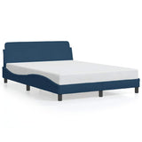 Vidaxl bedframe met hoofdeinde dover 120x200 cm stof blauw