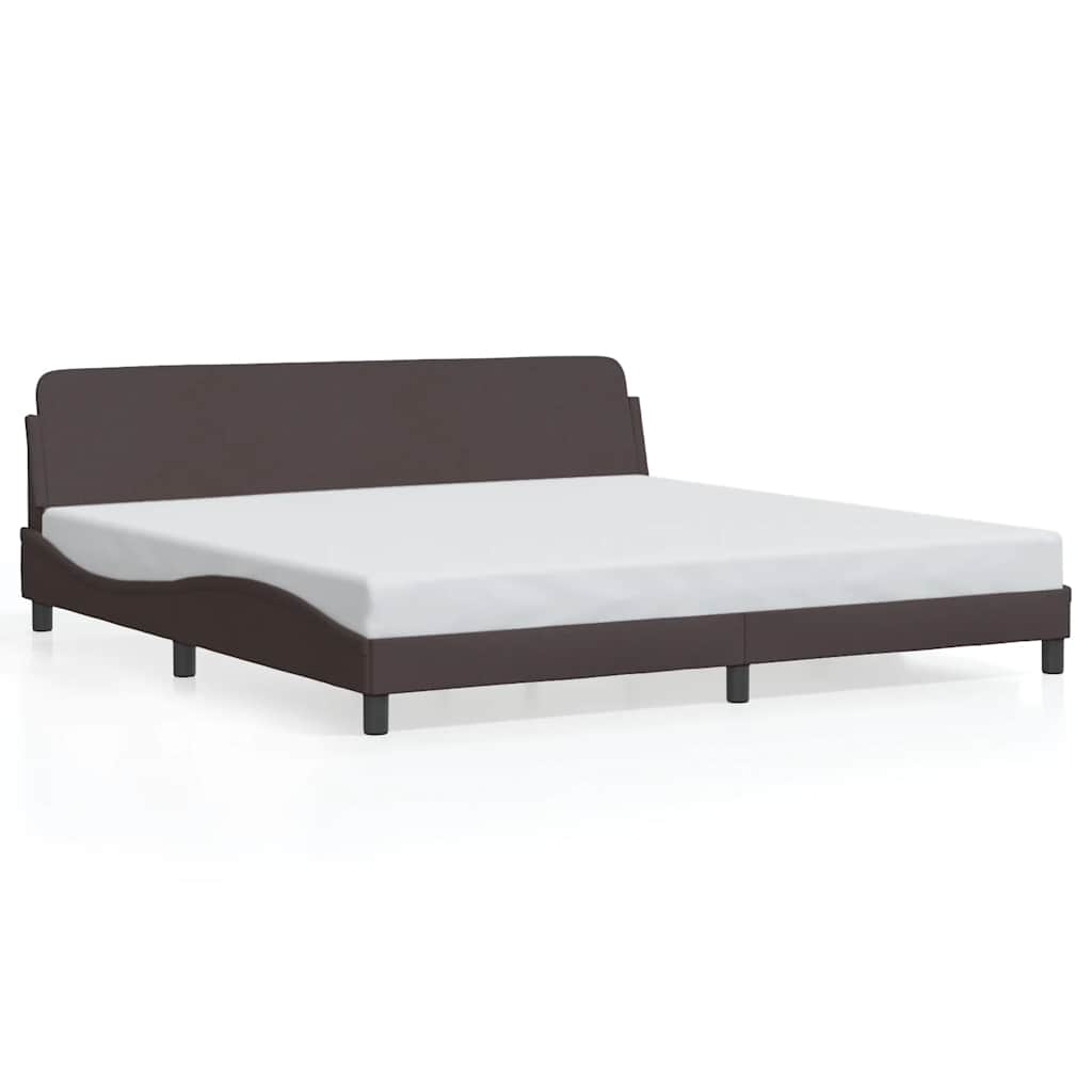 Vidaxl bedframe dover stof donkerbruin 200x200 cm