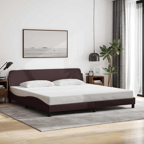 Vidaxl bedframe dover stof donkerbruin 200x200 cm