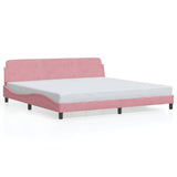 Vidaxl bedframe dover fluweel roze 200x200 cm