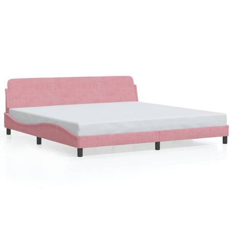 Vidaxl bedframe dover fluweel roze 200x200 cm