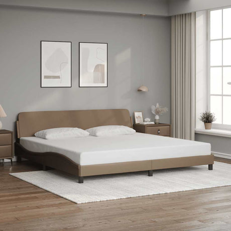 Vidaxl bedframe dover kunstleer cappuccinokleurig 200x200 cm