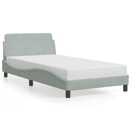 Vidaxl bedframe dover fluweel lichtgrijs 100x203 cm