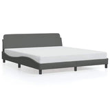 Vidaxl bedframe dover stof donkergrijs 152x203 cm