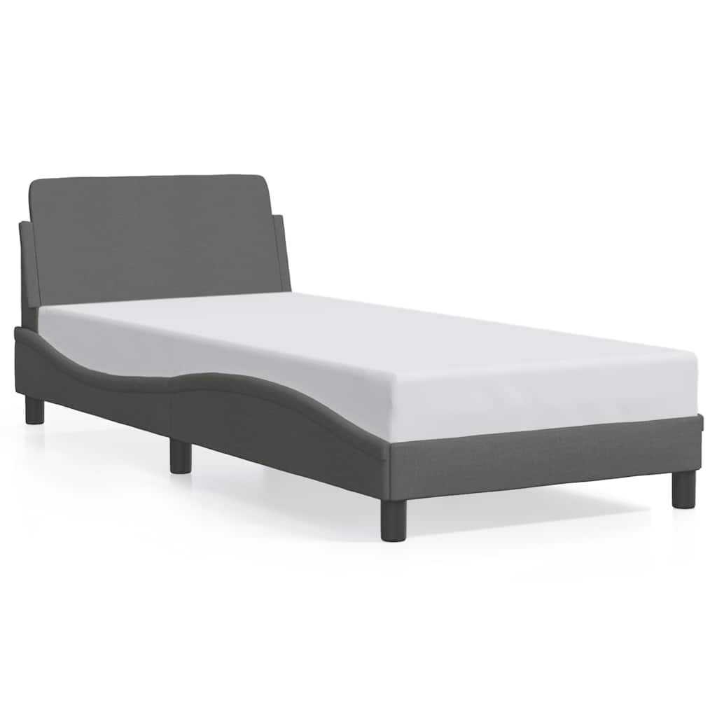Vidaxl bedframe dover donkergrijs 90x190 cm stof