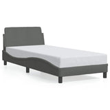 Vidaxl bedframe dover donkergrijs 90x190 cm stof