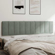 Vidaxl hoofdbordkussen hanko 200 cm velvet lichtgrijs