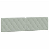 Vidaxl hoofdbordkussen 200 cm velvet lichtgrijs