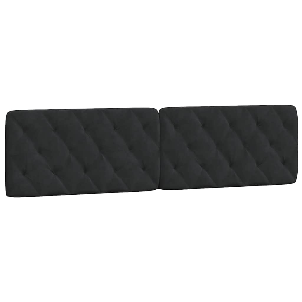 Vidaxl hoofdbordkussen 200 cm fluweel zwart