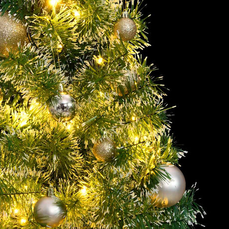 VidaXL Kunstigt juletræ 150 LED'er, kugler og sne 150 cm