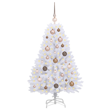 Vidaxl kunstkerstboom wit 68 x 68 x 120 cm pvc en metaal