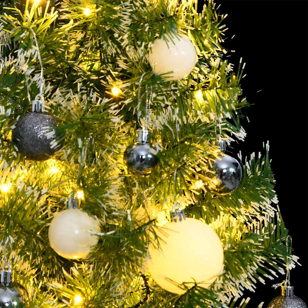 VidaXL kunstigt juletræ 150 LED'er, kugler og sne 150 cm