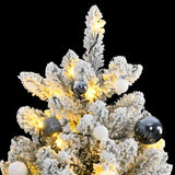 Vidaxl kunstkerstboom met scharnieren 300 led's en kerstballen 270 cm