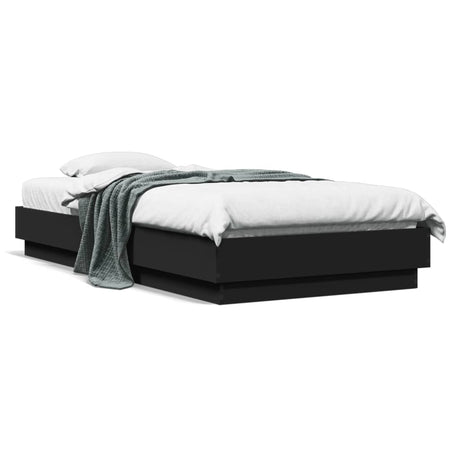 Vidaxl bedframe met led-verlichting zwart 75x190 cm