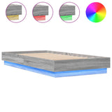 Vidaxl bedframe met led-verlichting grijs sonoma eikenkleur 75x190 cm