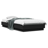 Vidaxl bedframe bewerkt hout zwart 100x200 cm