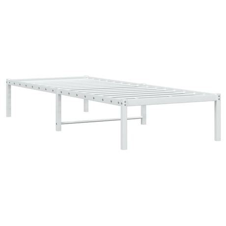 Vidaxl bedframe metaal wit 75 x 190 cm