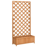 VidaXL plantekasse med espalier, massiv fyrretræ, brun