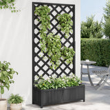 Vidaxx plantekasse med espalier massivt fyrretræ sort
