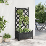 Vidaxx plantekasse med espalier massivt fyrretræ sort