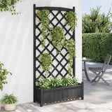 Vidaxx plantekasse med espalier massivt fyrretræ sort