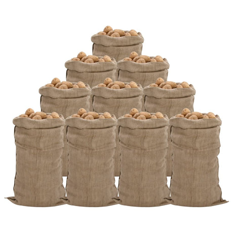 VidaXL juteposer 10 stk 65x135 cm 100% jute 340 g m²