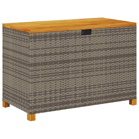 Vidaxl tuinbox 110x55x63 cm poly rattan en acaciahout grijs
