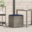 Vidaxl kussenbox met opslag grijs 50 x 50 x 50 cm poly rattan
