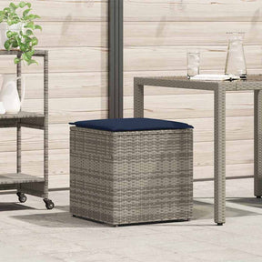 Vidaxl kussenbox met opslag grijs 50 x 50 x 50 cm poly rattan