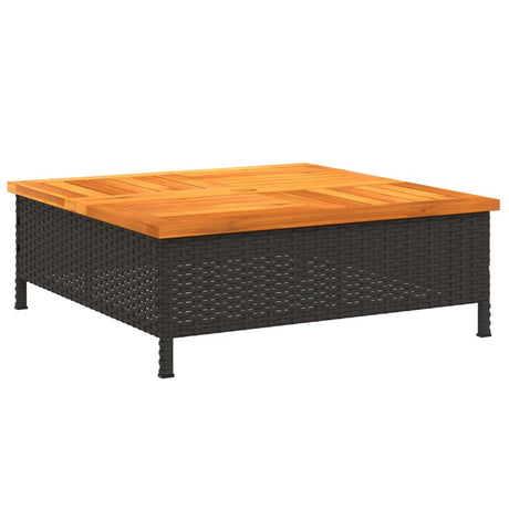 Vidaxx parasol bundbetræk 70x70x25 cm polyrattan akacietræ sort