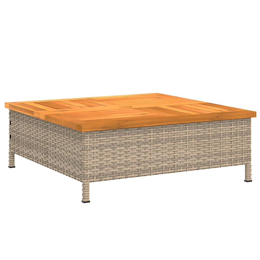Vidaxx parasol bundbetræk 70x70x25 cm polyrattan akacietræ beige