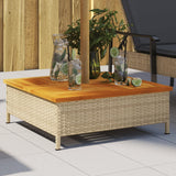 Vidaxx parasol bundbetræk 70x70x25 cm polyrattan akacietræ beige