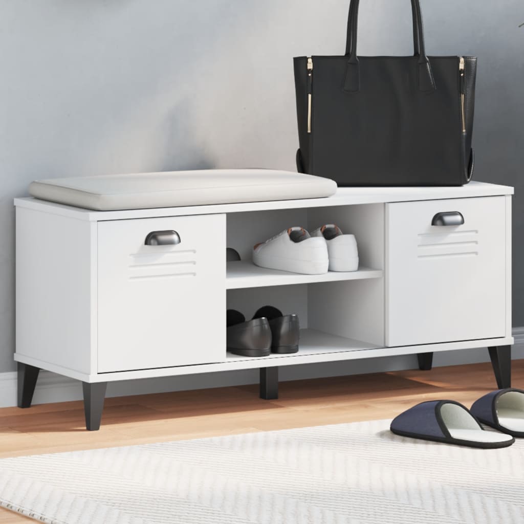 Vidaxx skobænk viken 106x35x45 cm konstrueret træ hvid