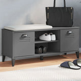 Vidaxl skobænk viken 106x35x45 cm konstrueret træ antracitgrå