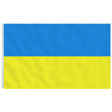 VidaXL flag Ukraine med øskner af messing 90x150 cm