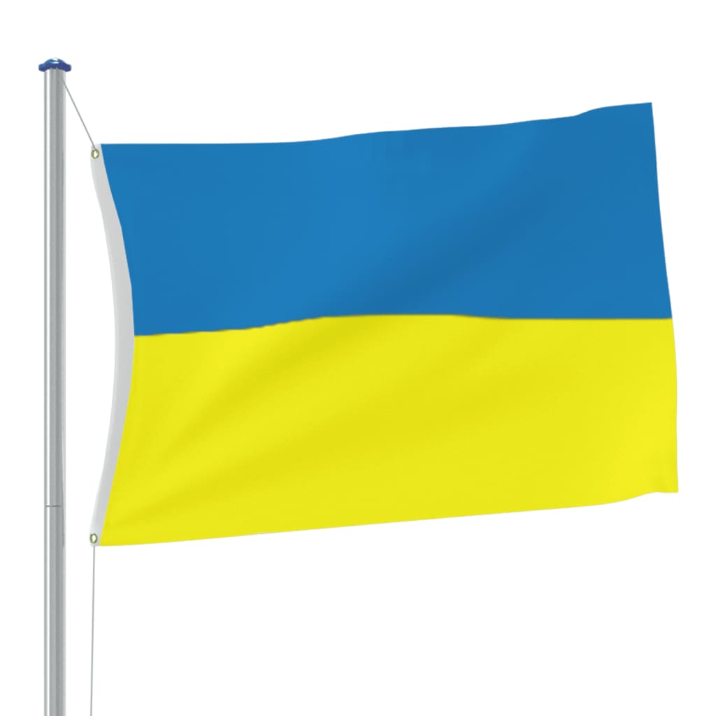 VidaXL flag Ukraine med øskner af messing 90x150 cm