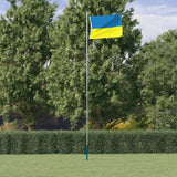 VidaXL flag Ukraine med øskner af messing 90x150 cm