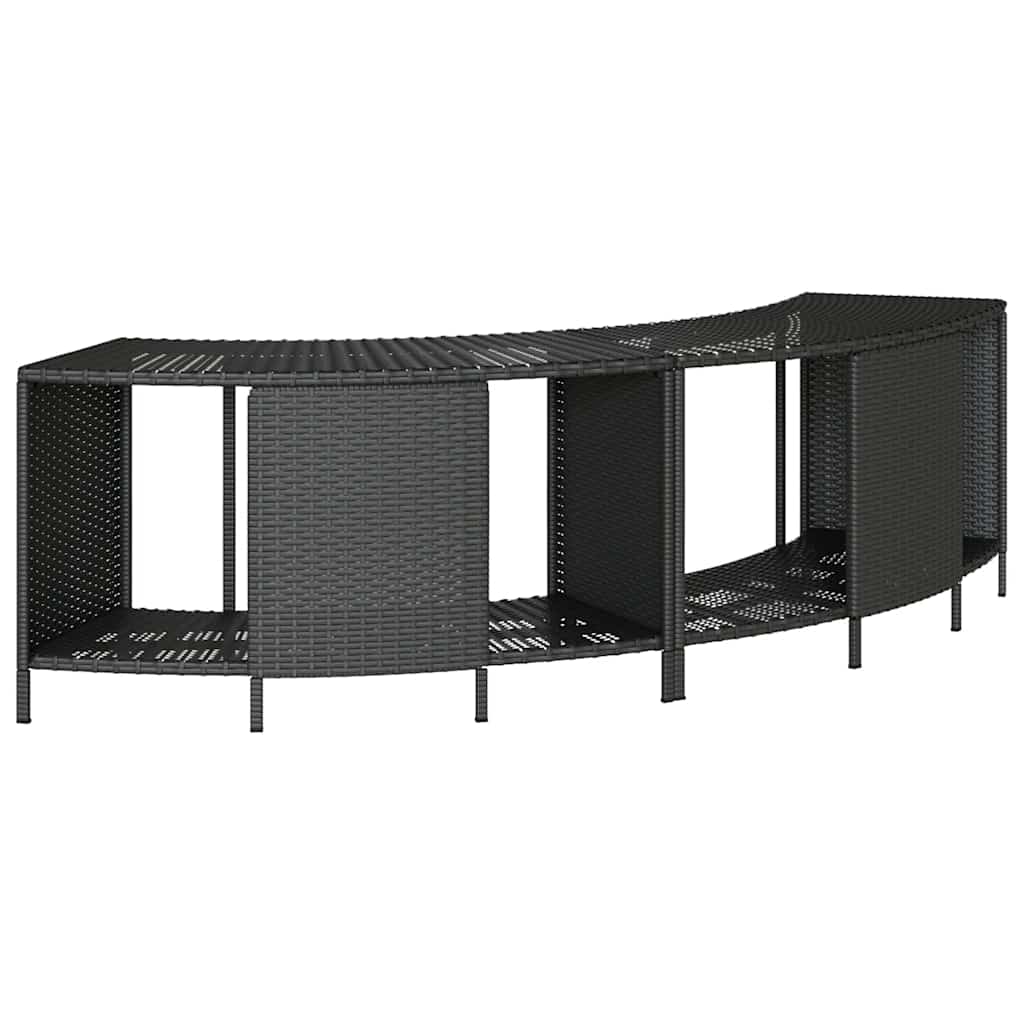 Vidaxx opbevaringshylder til spabad 2 stk polyrattan sort