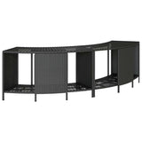 Vidaxx opbevaringshylder til spabad 2 stk polyrattan sort