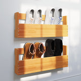 Vidaxx skostativer 2 stk 59x8,5x23,5 cm massiv fyrretræ vask brun