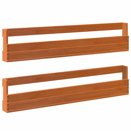Vidaxx skostativer 2 stk 110x8,5x23,5 cm massiv fyrretræ vask brun