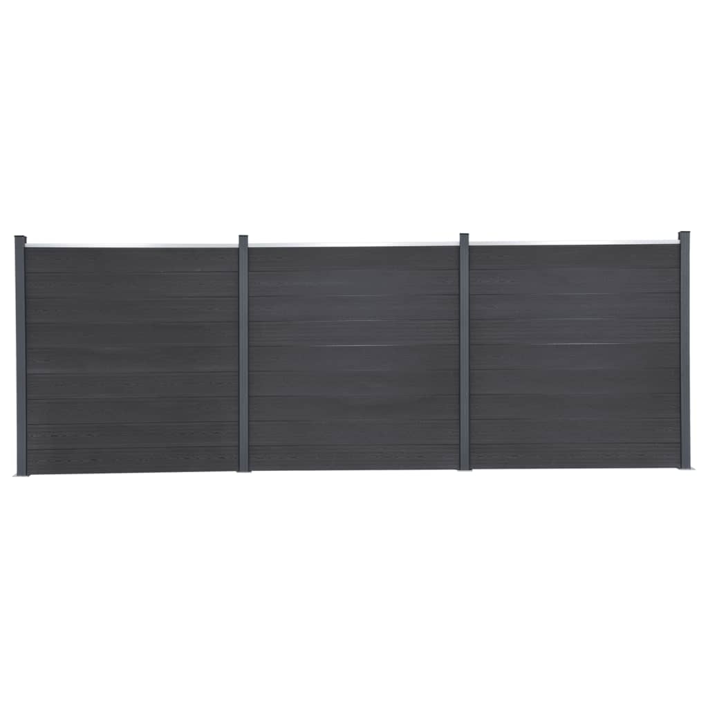 VidaXL Hegnspanelsæt 526x186 cm HKC grå