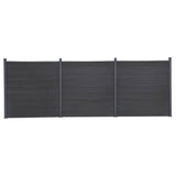 VidaXL Hegnspanelsæt 526x186 cm HKC grå